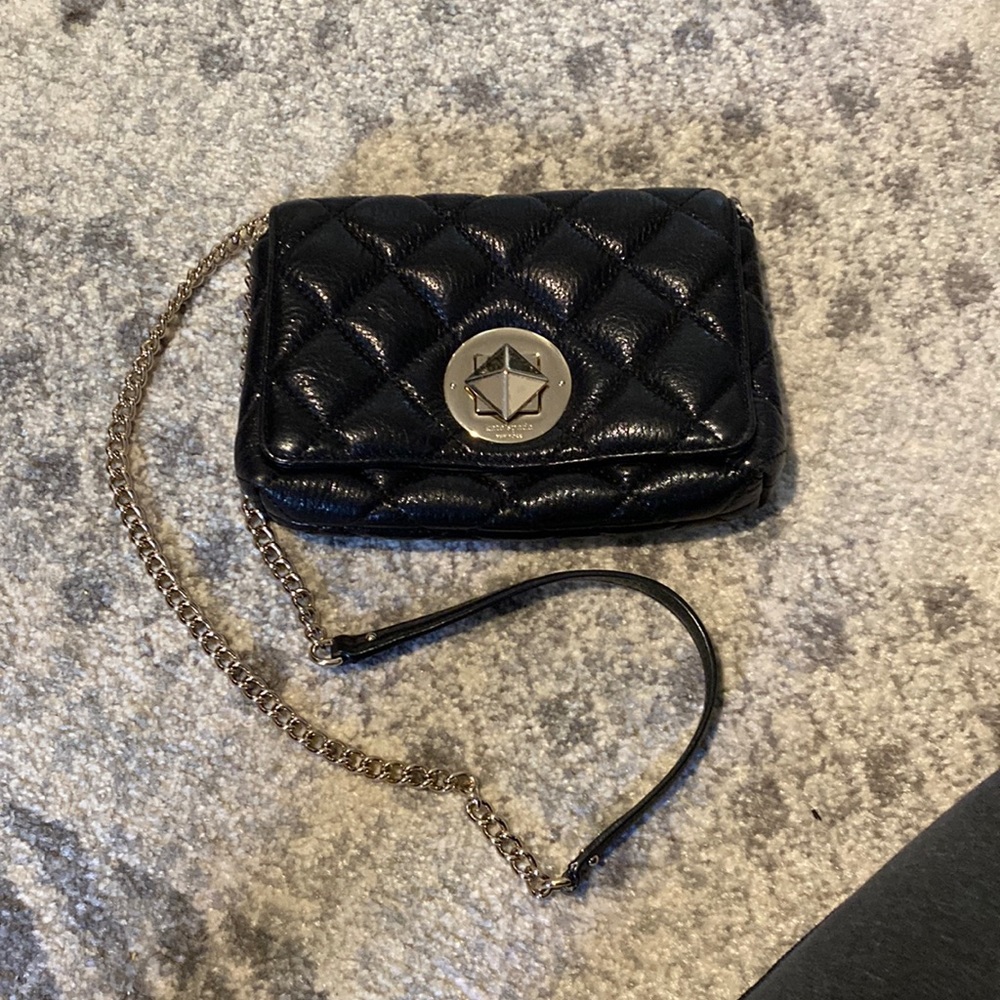 Kate Spade Black Quilted Crossbody Mini Bag